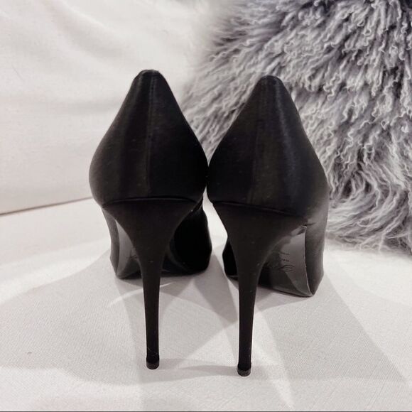ROGER VIVIER open toe Satin Pumps Nero size 41 - Picture 3 of 10